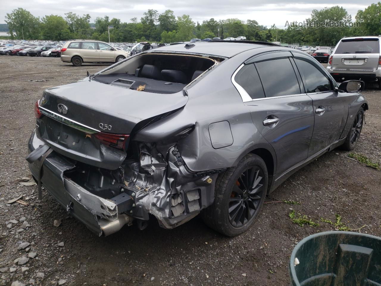 2018 Infiniti Q50 Luxe Gray vin: JN1EV7AR5JM440533