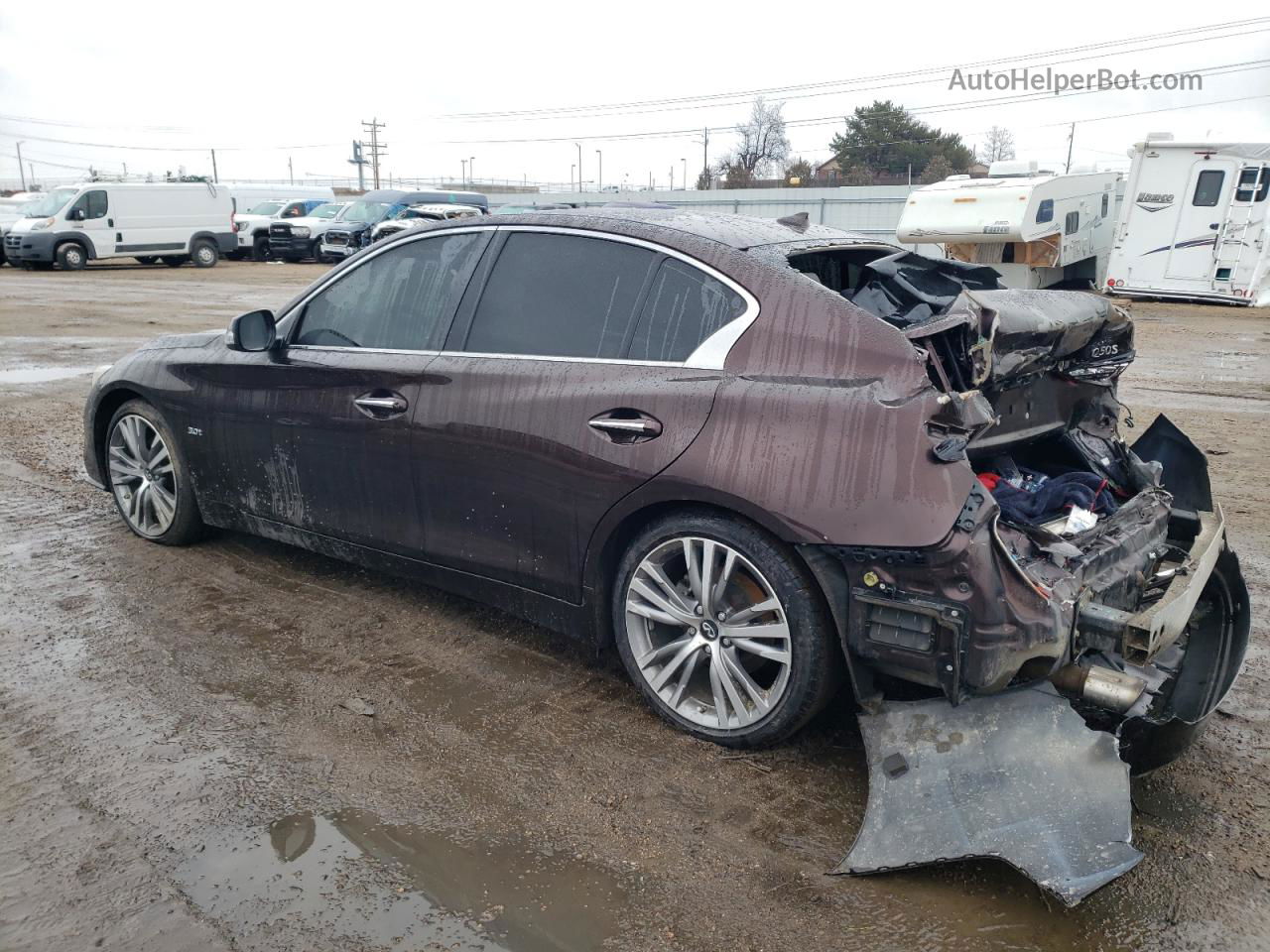 2018 Infiniti Q50 Luxe Burgundy vin: JN1EV7AR5JM441679