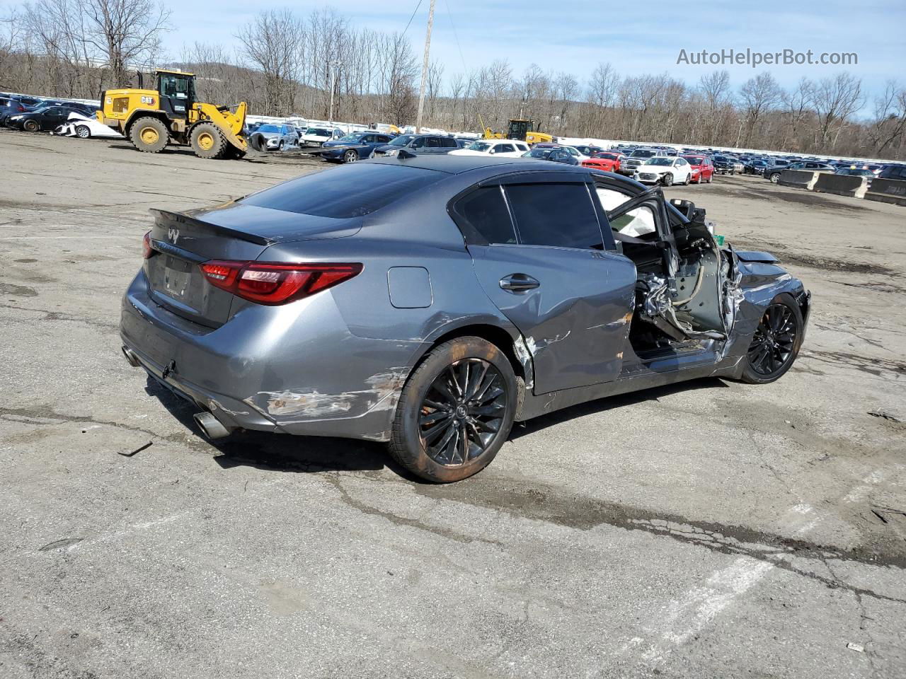 2018 Infiniti Q50 Luxe Серый vin: JN1EV7AR5JM442752