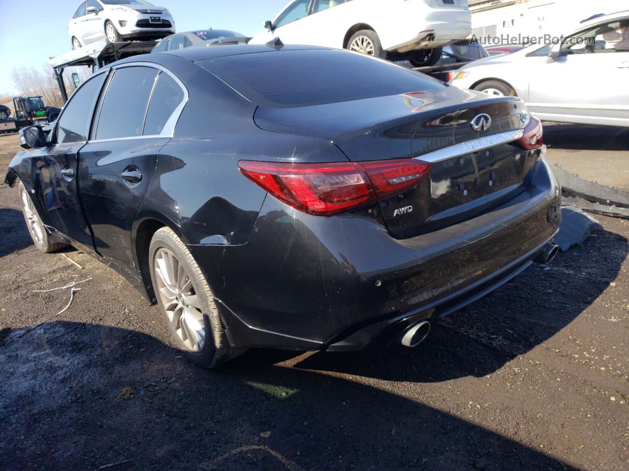 2018 Infiniti Q50 Luxe Черный vin: JN1EV7AR5JM610227