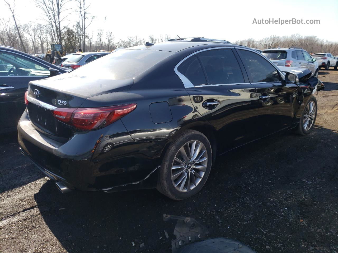 2018 Infiniti Q50 Luxe Черный vin: JN1EV7AR5JM610227