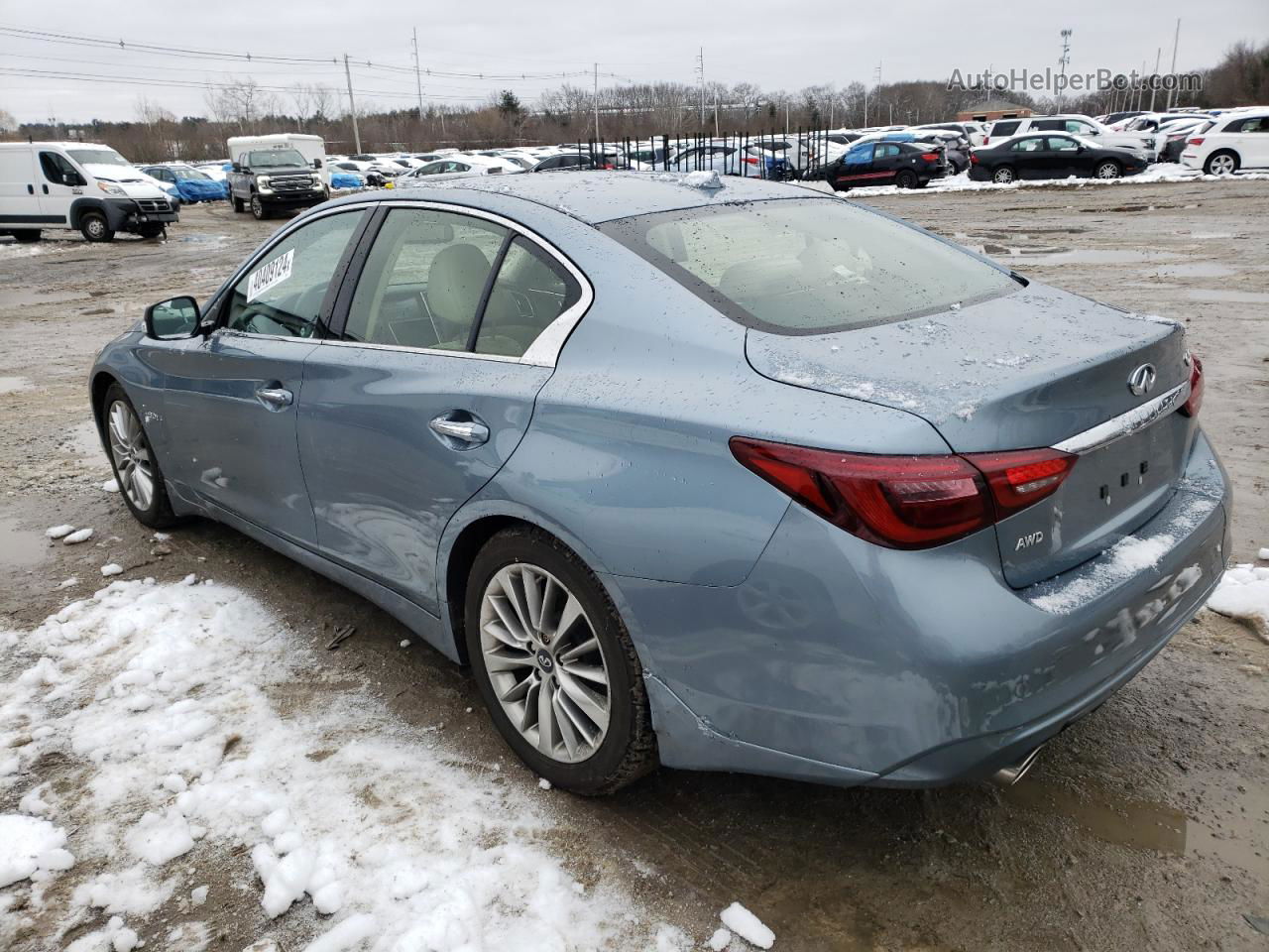 2019 Infiniti Q50 Luxe Blue vin: JN1EV7AR5KM550287