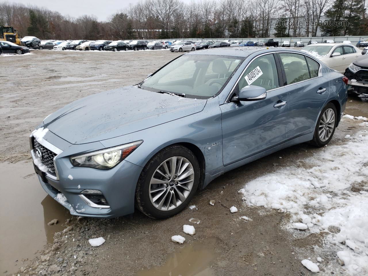 2019 Infiniti Q50 Luxe Blue vin: JN1EV7AR5KM550287