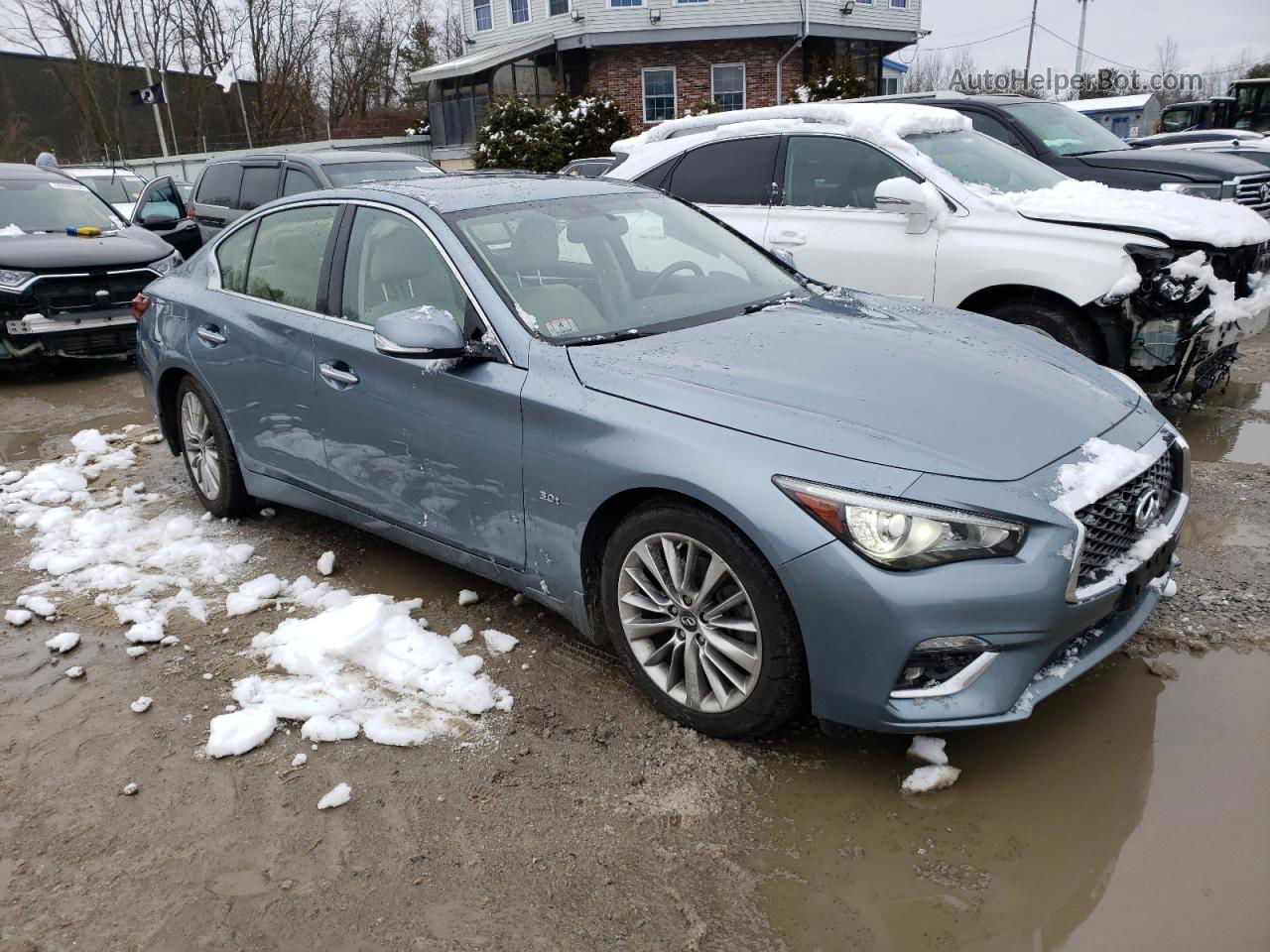 2019 Infiniti Q50 Luxe Blue vin: JN1EV7AR5KM550287