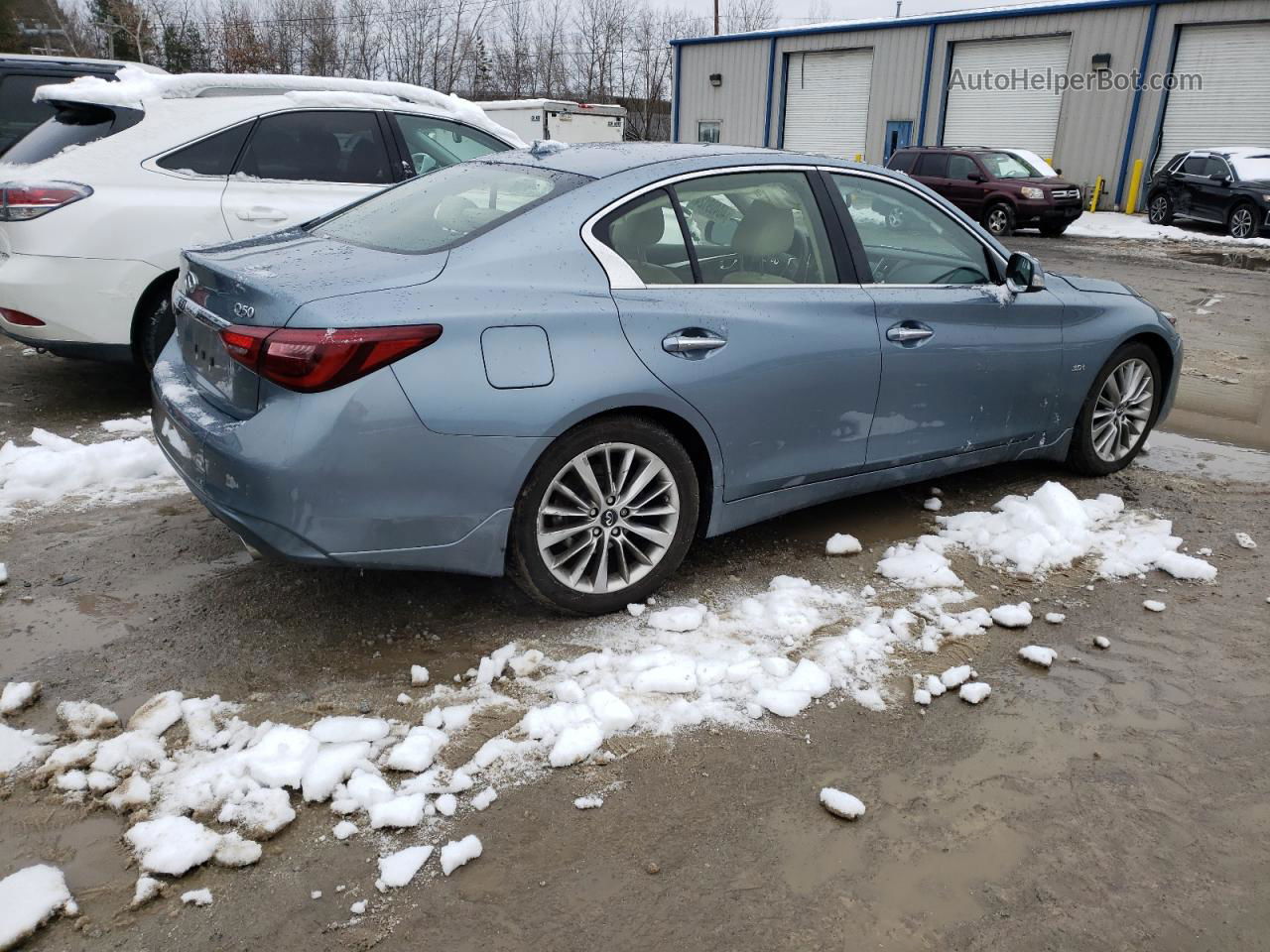 2019 Infiniti Q50 Luxe Blue vin: JN1EV7AR5KM550287