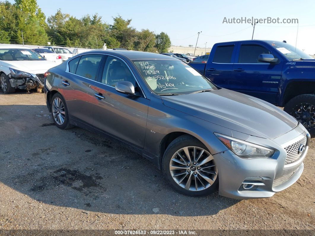 2019 Infiniti Q50 3.0t Luxe Gray vin: JN1EV7AR5KM552606