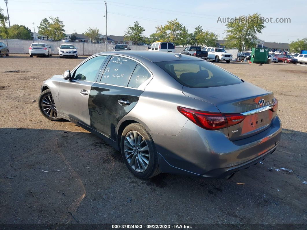 2019 Infiniti Q50 3.0t Luxe Gray vin: JN1EV7AR5KM552606