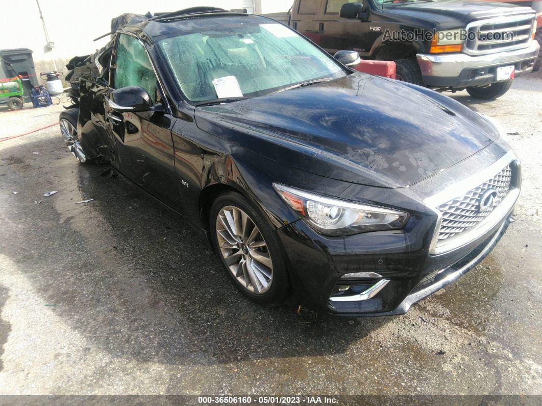 2019 Infiniti Q50 3.0t Luxe Черный vin: JN1EV7AR5KM553108