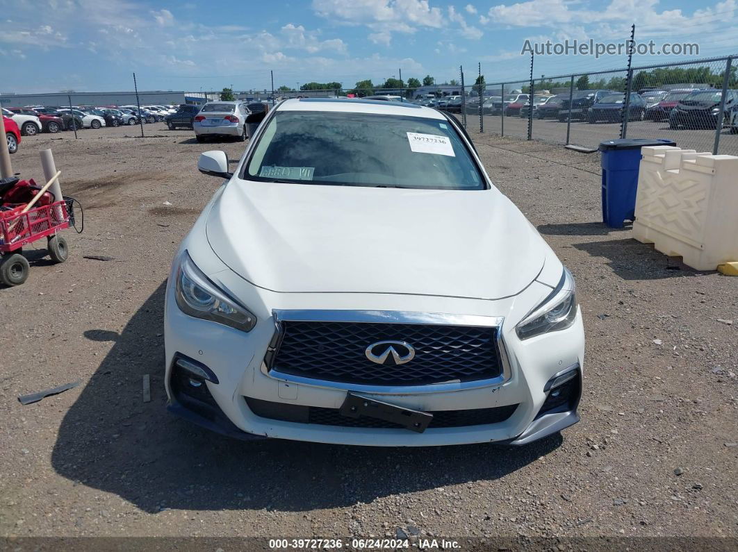 2019 Infiniti Q50 3.0t Signature Edition White vin: JN1EV7AR5KM591289