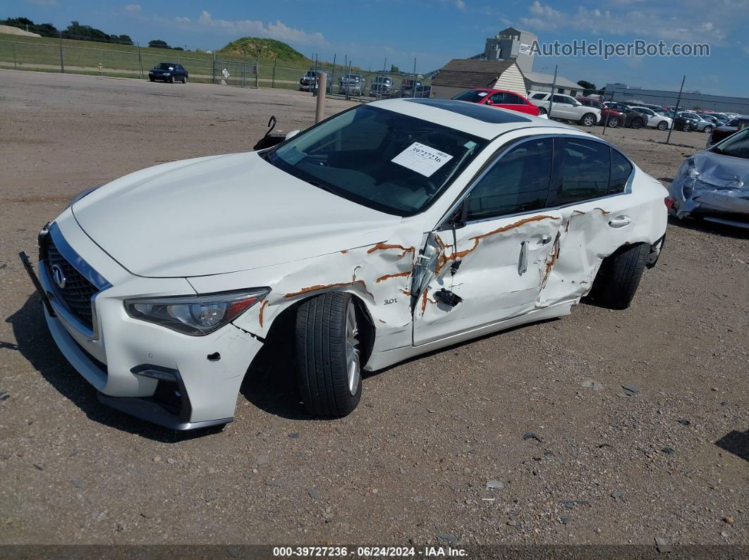 2019 Infiniti Q50 3.0t Signature Edition White vin: JN1EV7AR5KM591289