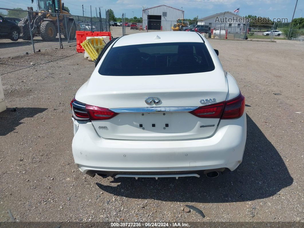 2019 Infiniti Q50 3.0t Signature Edition White vin: JN1EV7AR5KM591289