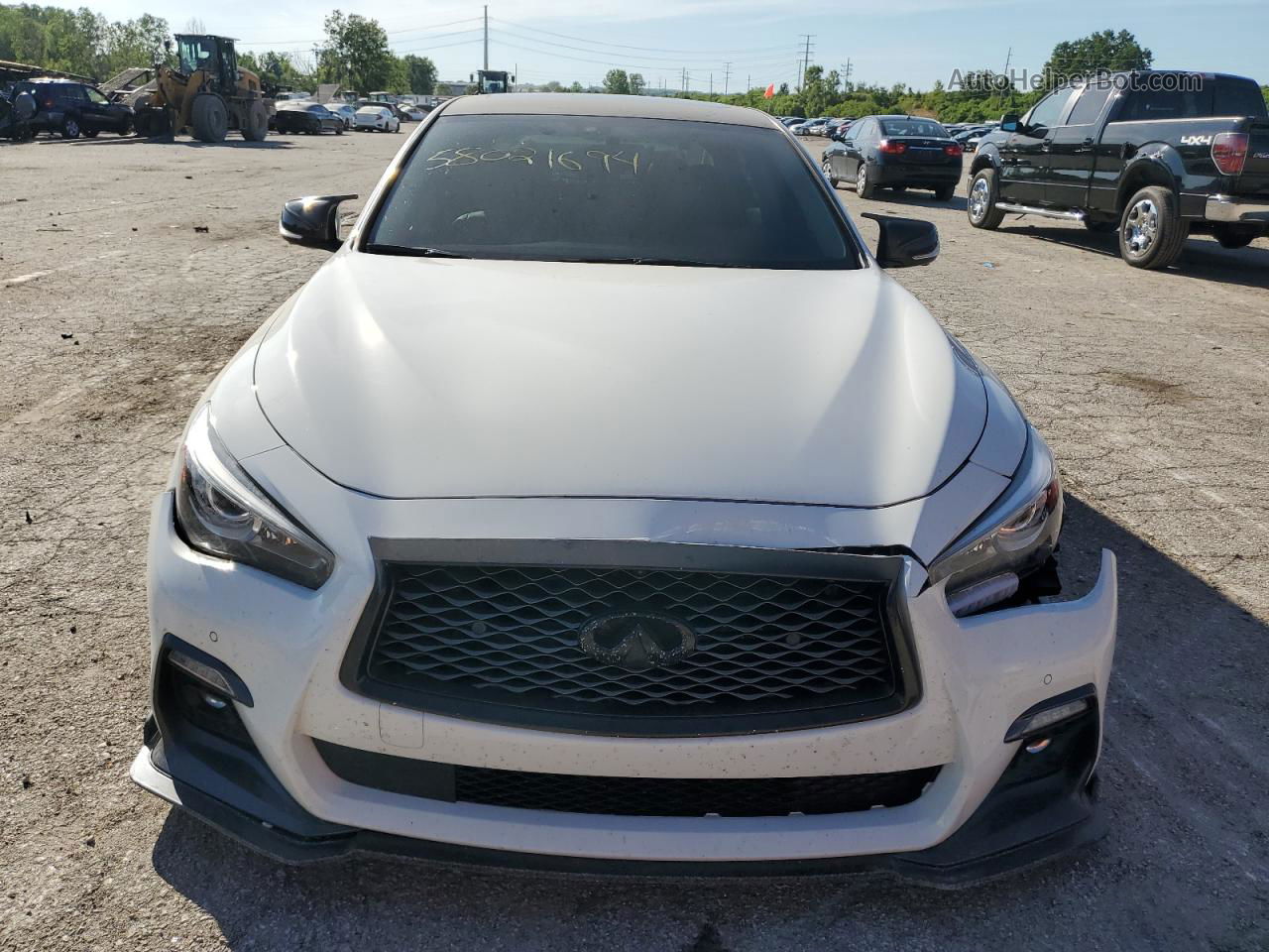 2019 Infiniti Q50 Luxe White vin: JN1EV7AR5KM591440