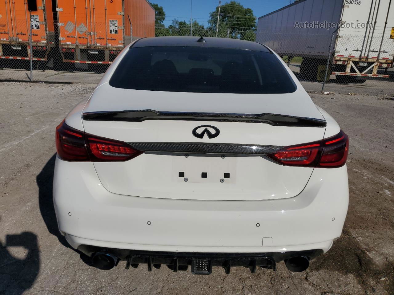 2019 Infiniti Q50 Luxe White vin: JN1EV7AR5KM591440