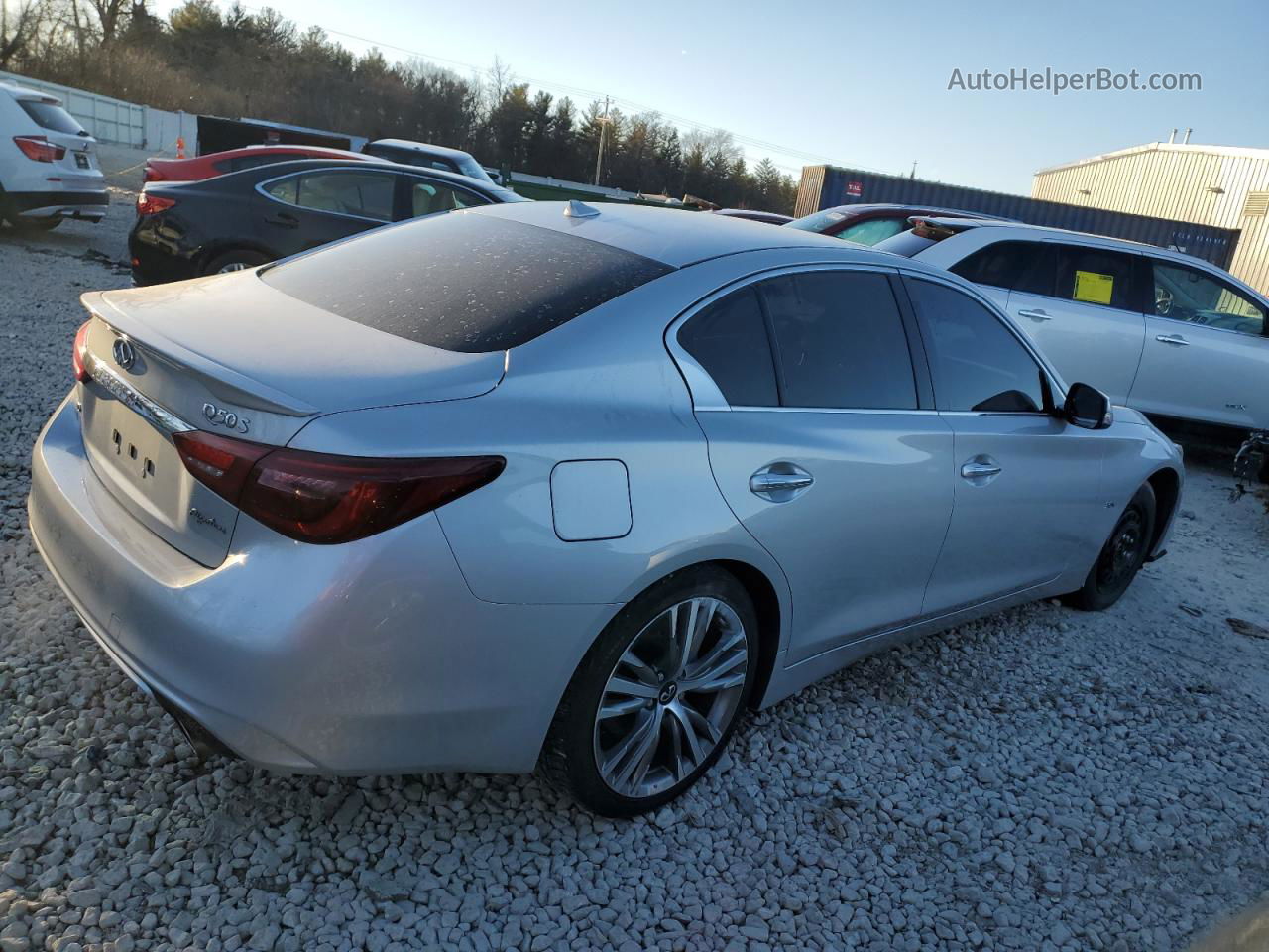 2019 Infiniti Q50 Luxe Silver vin: JN1EV7AR5KM592281