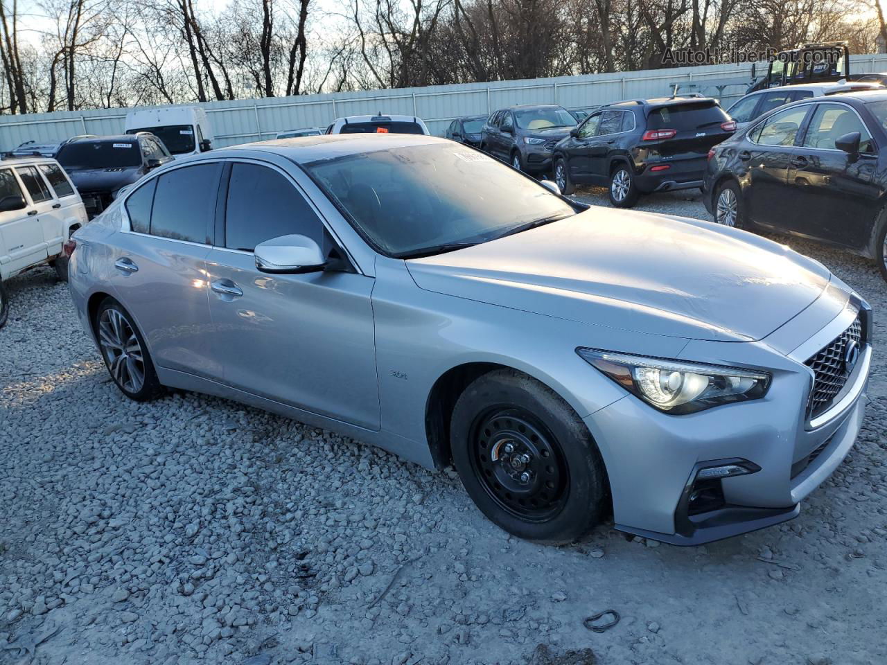 2019 Infiniti Q50 Luxe Silver vin: JN1EV7AR5KM592281