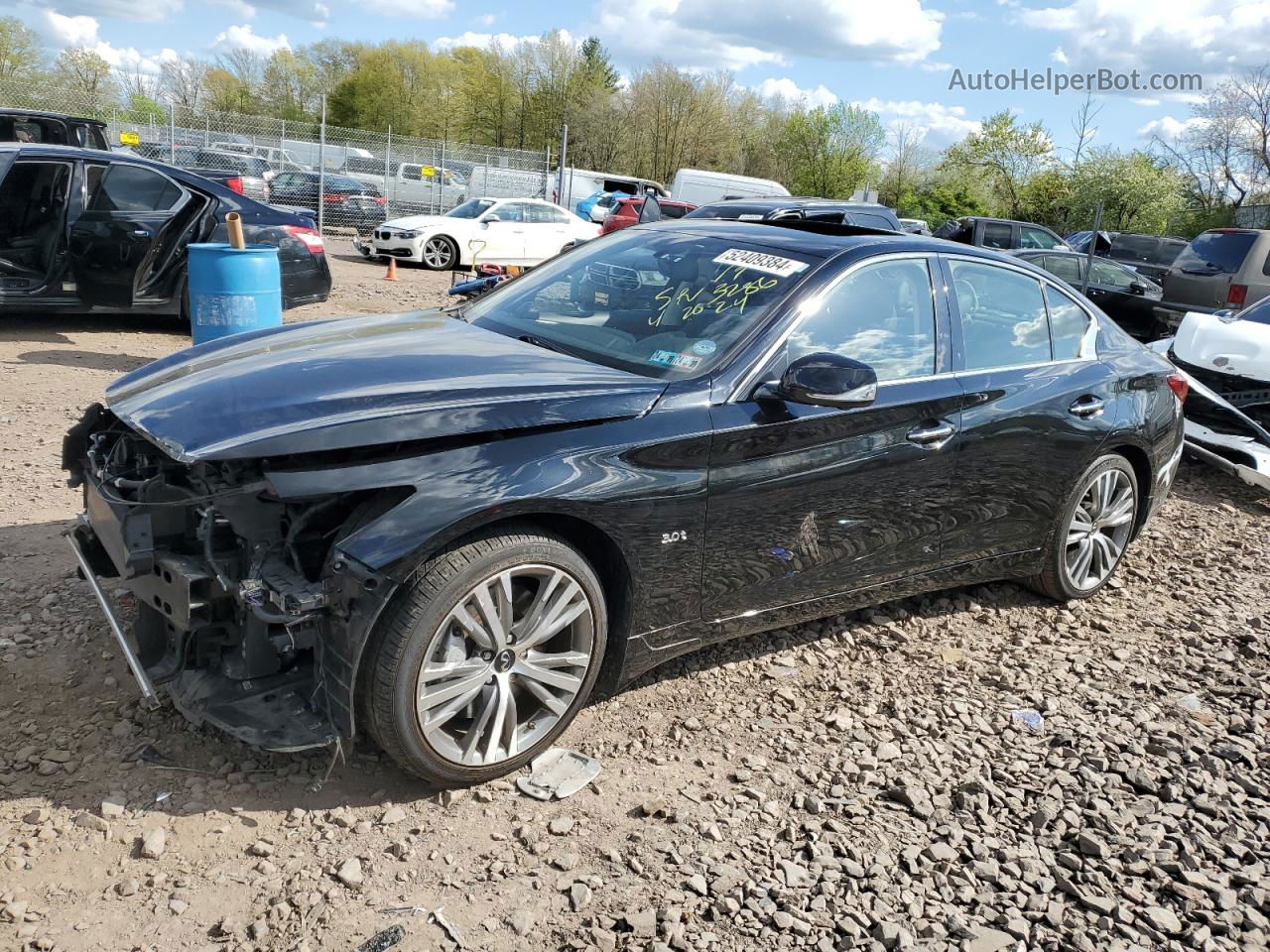 2019 Infiniti Q50 Luxe Black vin: JN1EV7AR5KM592295