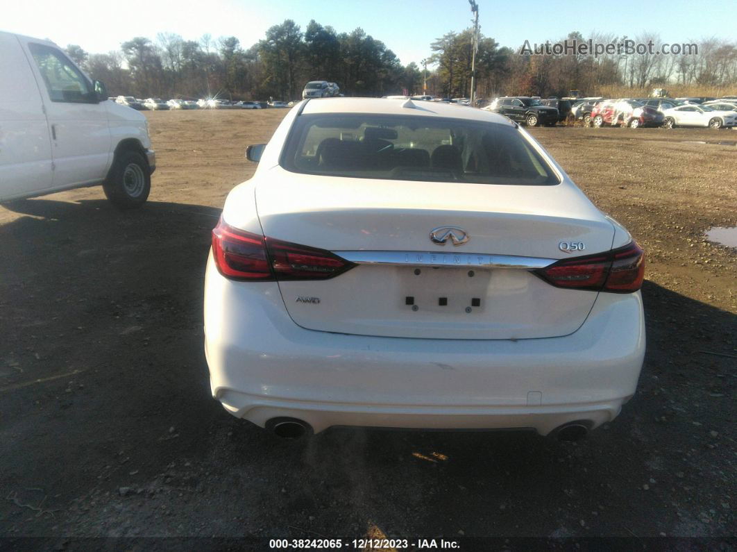 2019 Infiniti Q50 3.0t Luxe White vin: JN1EV7AR5KM592393