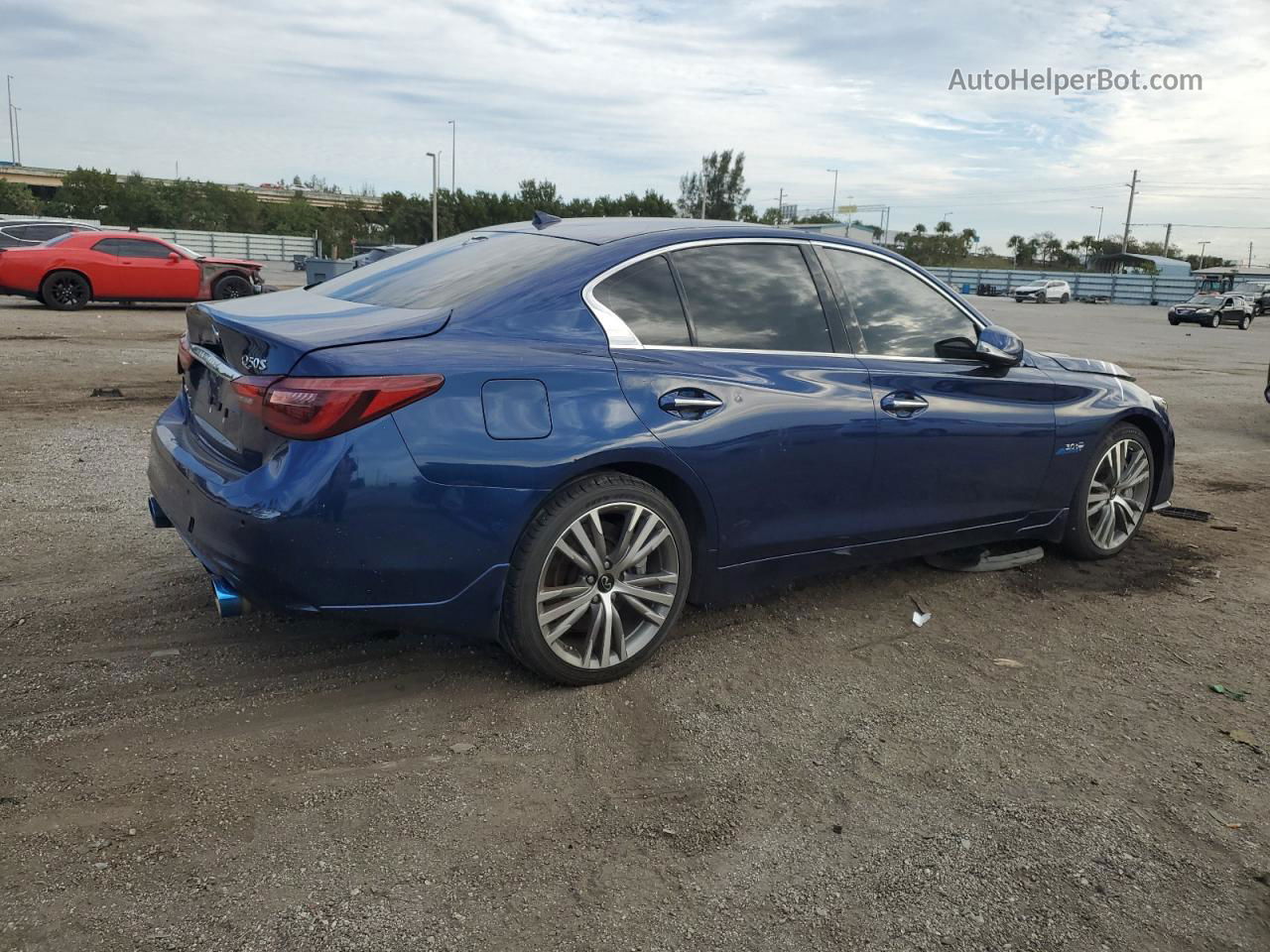 2019 Infiniti Q50 Luxe Blue vin: JN1EV7AR5KM593348