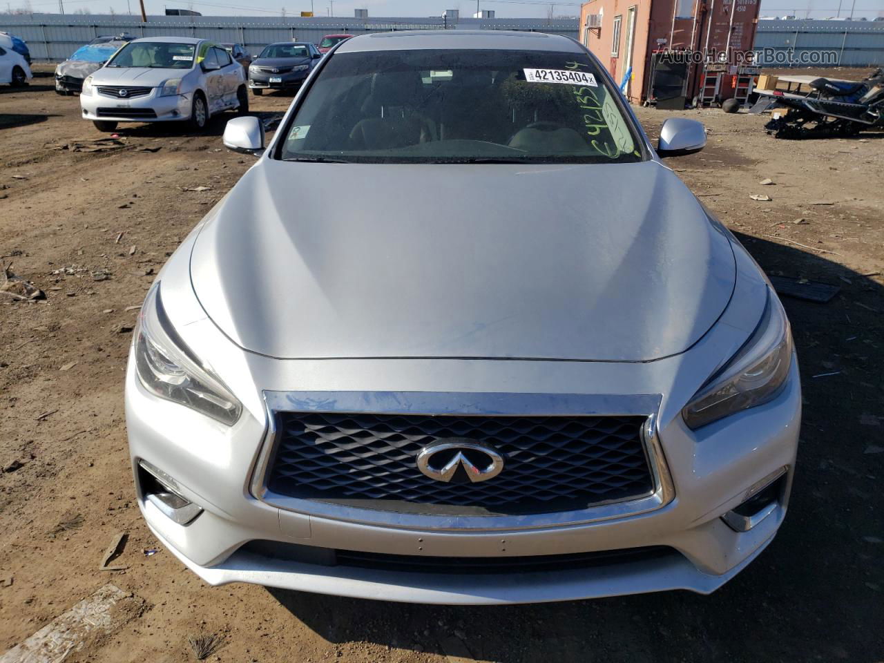 2019 Infiniti Q50 Luxe Серебряный vin: JN1EV7AR5KM593608