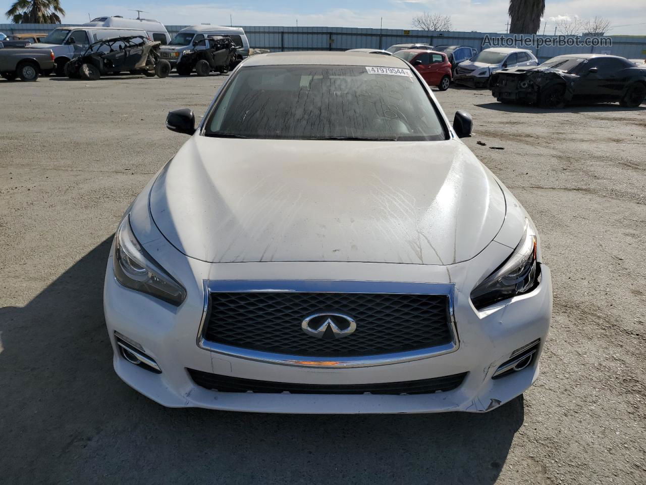 2016 Infiniti Q50 Premium White vin: JN1EV7AR6GM343043