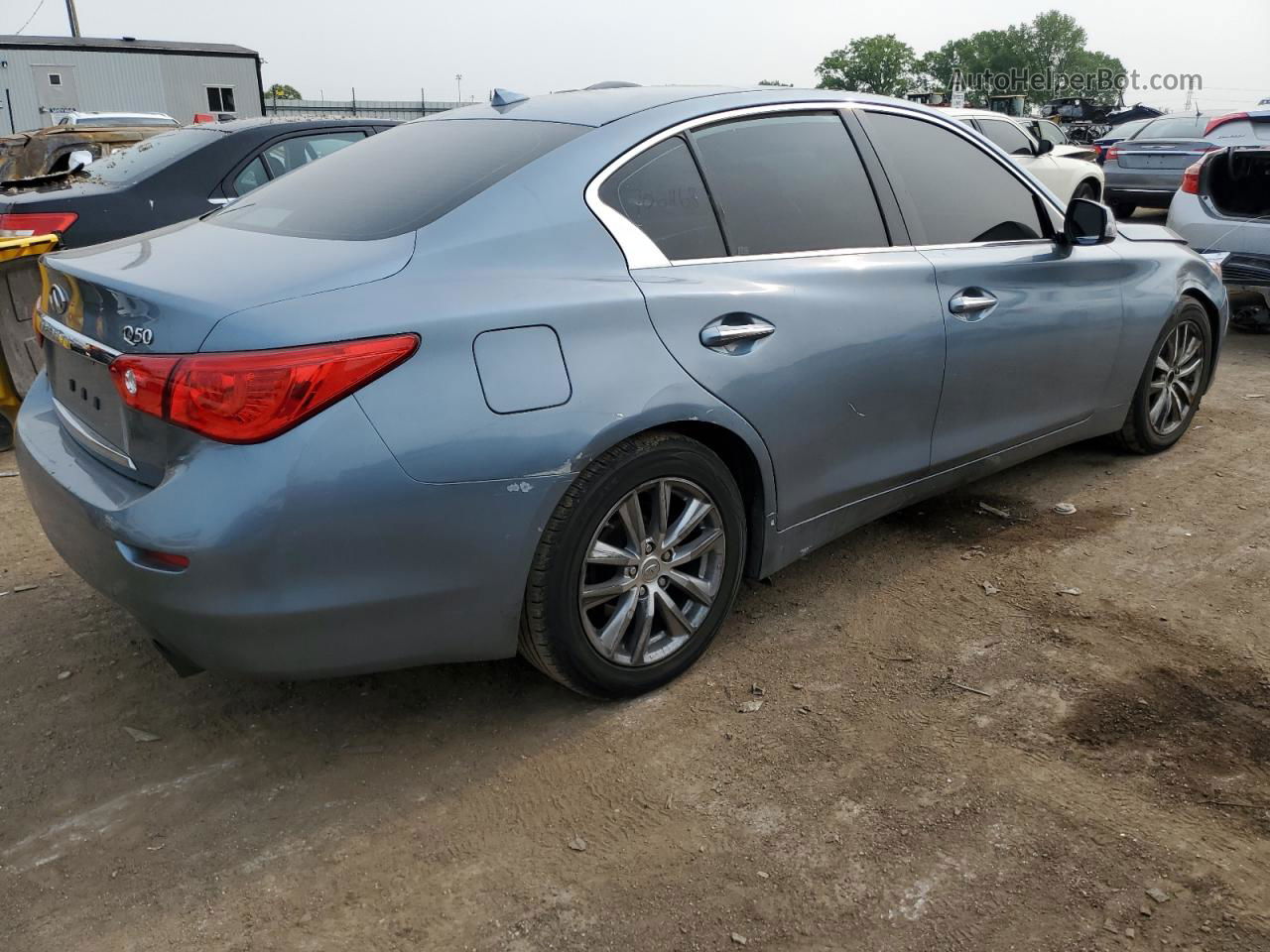 2016 Infiniti Q50 Premium Бирюзовый vin: JN1EV7AR6GM345892