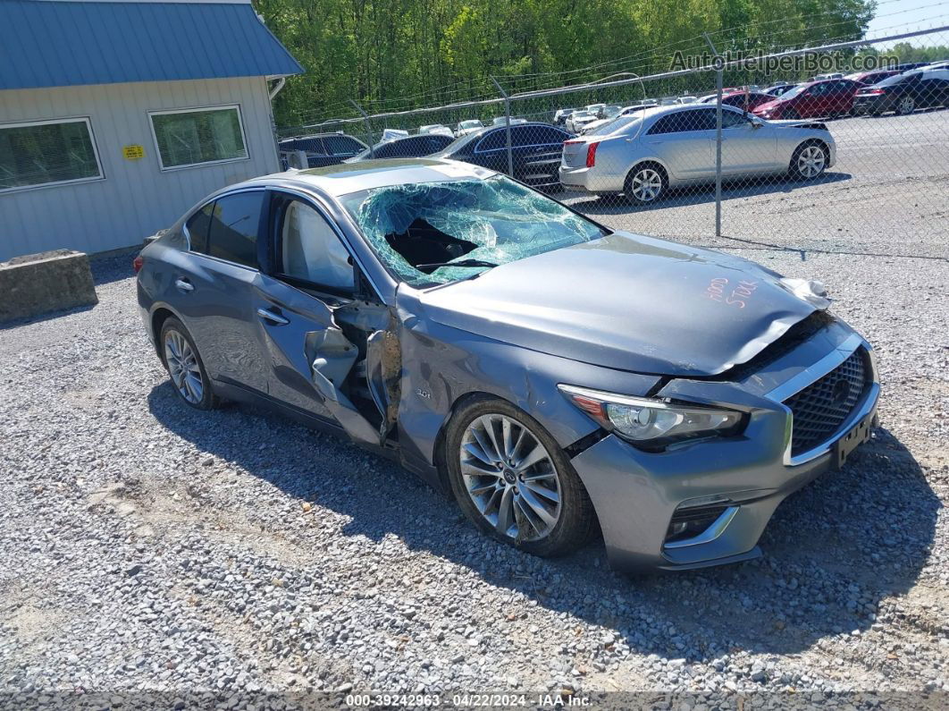 2018 Infiniti Q50 3.0t Luxe Gray vin: JN1EV7AR6JM430223