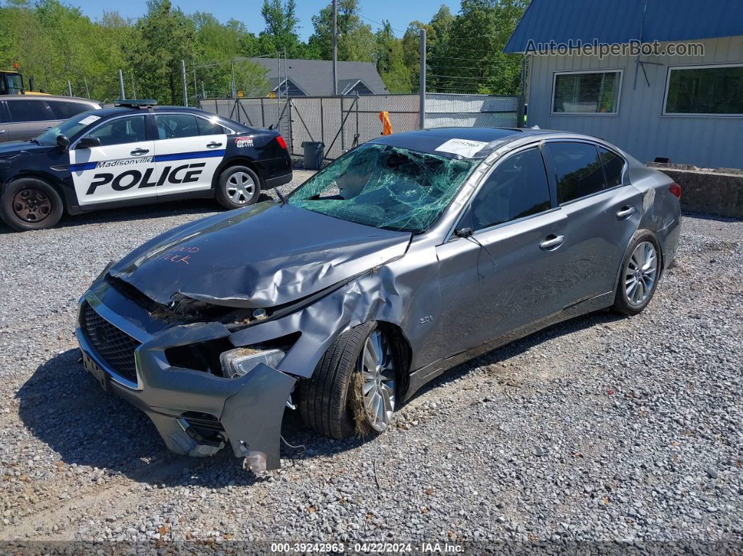 2018 Infiniti Q50 3.0t Luxe Gray vin: JN1EV7AR6JM430223