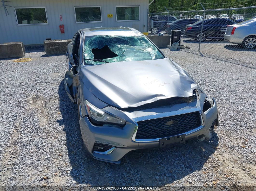 2018 Infiniti Q50 3.0t Luxe Gray vin: JN1EV7AR6JM430223