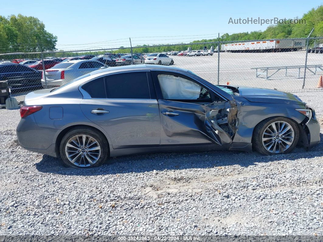 2018 Infiniti Q50 3.0t Luxe Gray vin: JN1EV7AR6JM430223