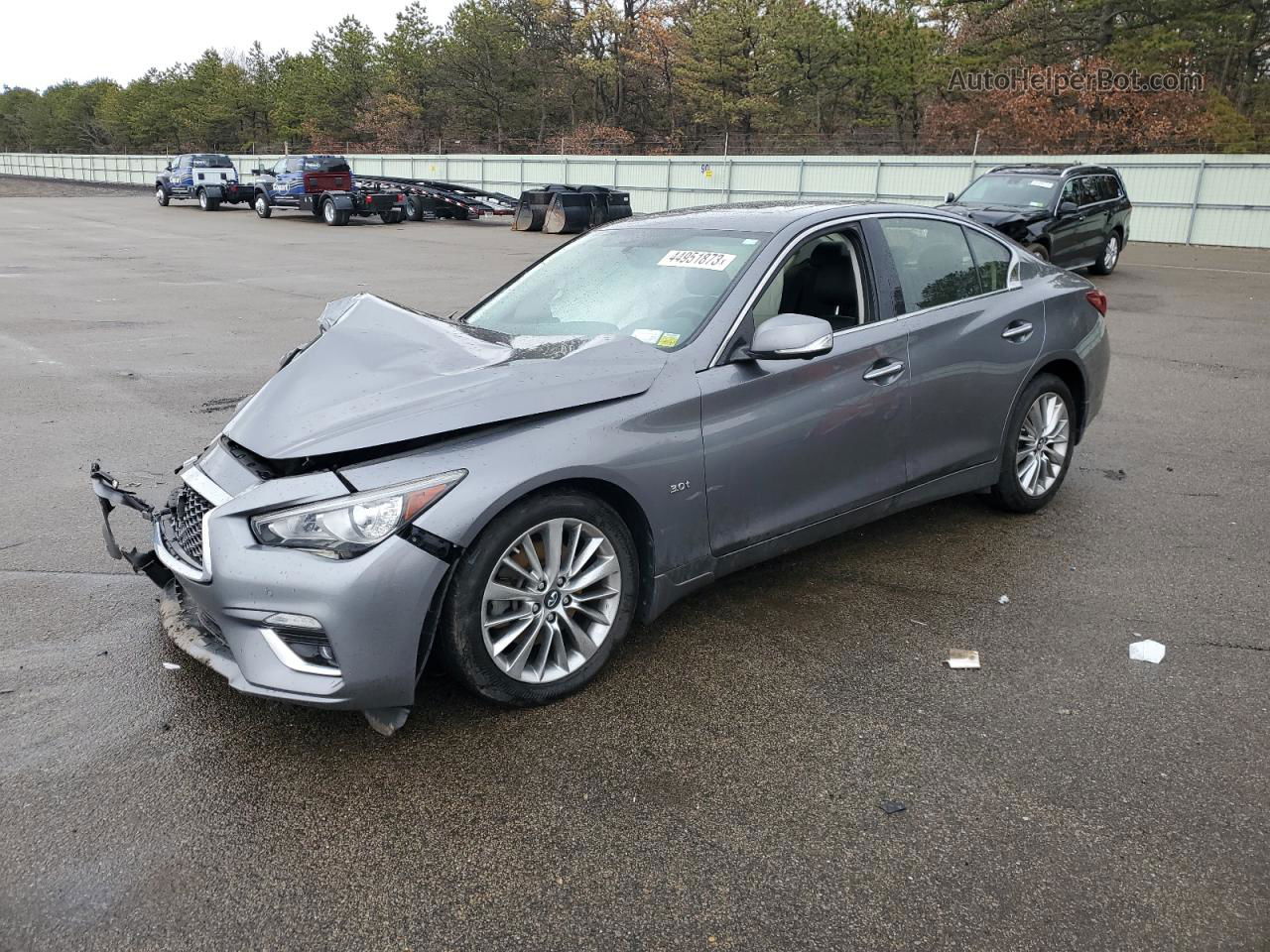 2018 Infiniti Q50 Luxe Gray vin: JN1EV7AR6JM430674