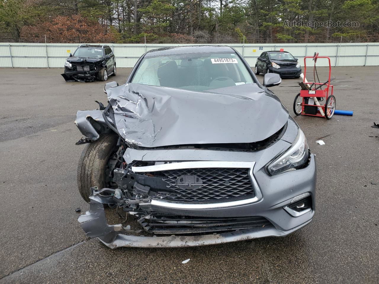 2018 Infiniti Q50 Luxe Gray vin: JN1EV7AR6JM430674