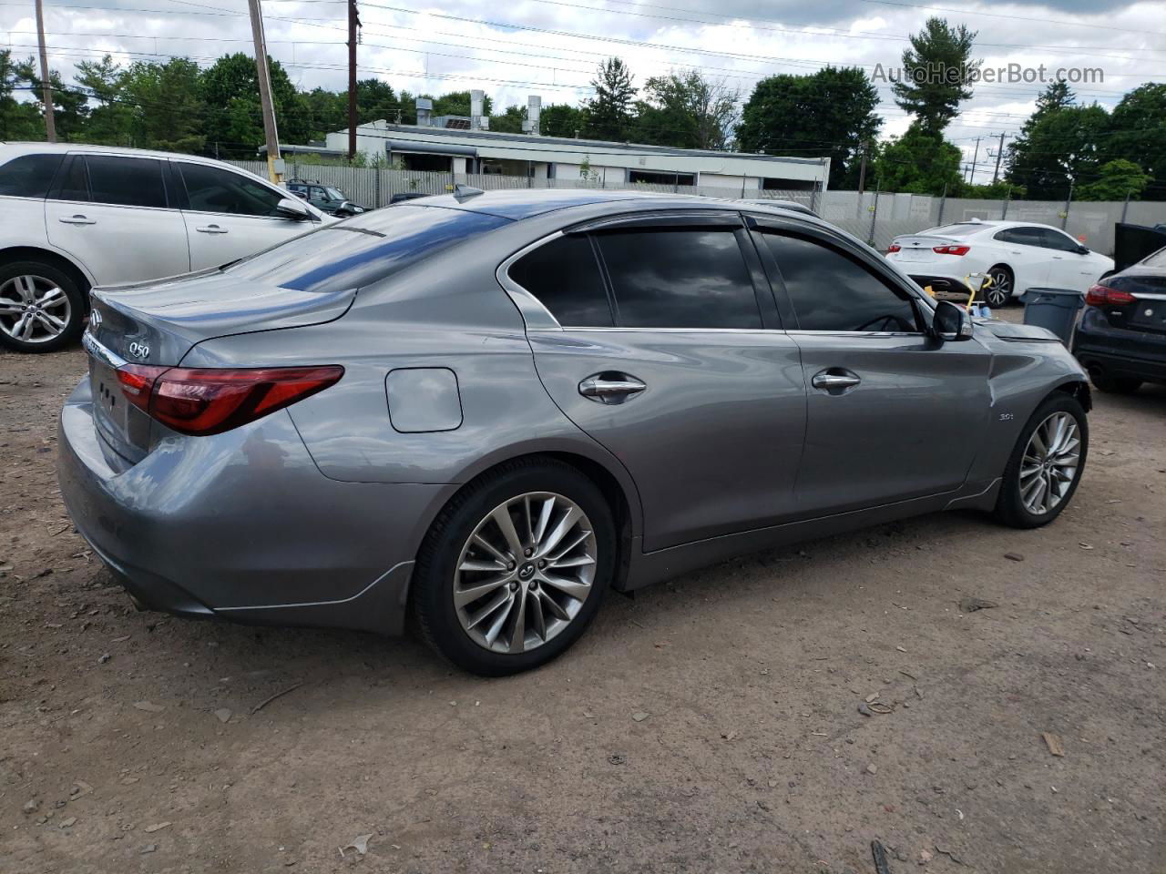 2018 Infiniti Q50 Luxe Gray vin: JN1EV7AR6JM431047