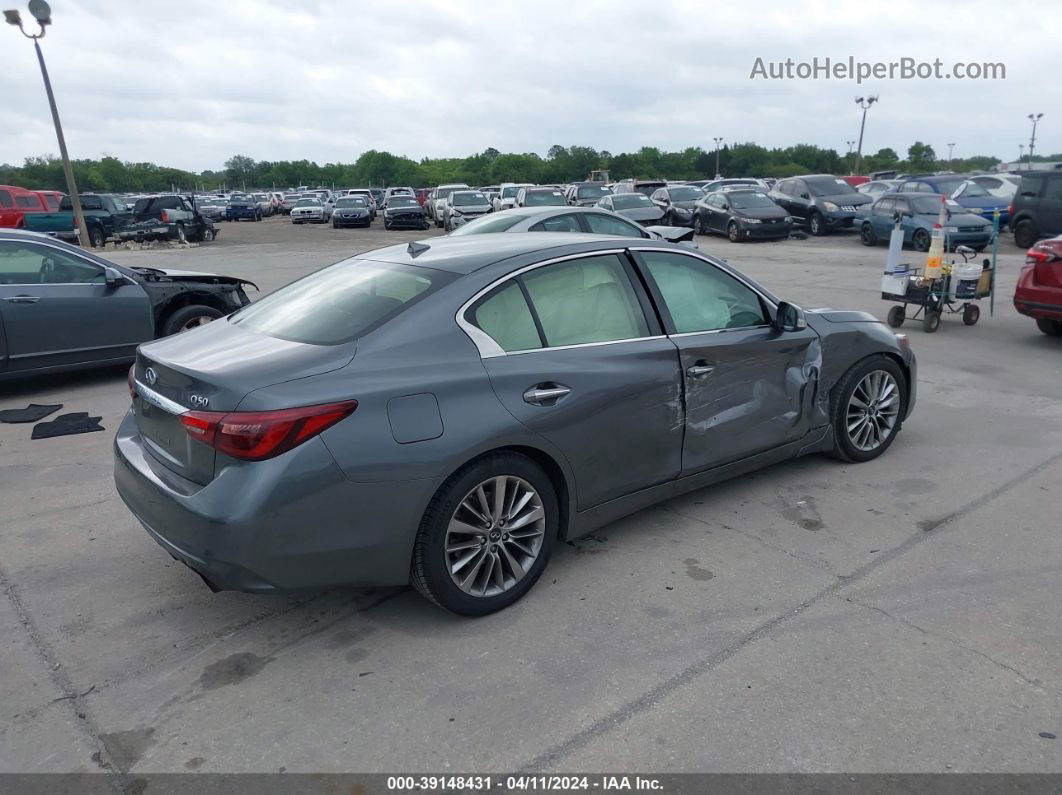 2018 Infiniti Q50 3.0t Luxe Gray vin: JN1EV7AR6JM432635