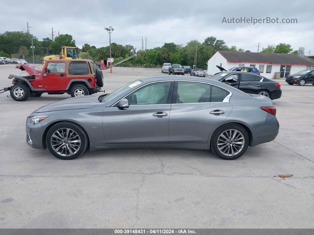 2018 Infiniti Q50 3.0t Luxe Gray vin: JN1EV7AR6JM432635