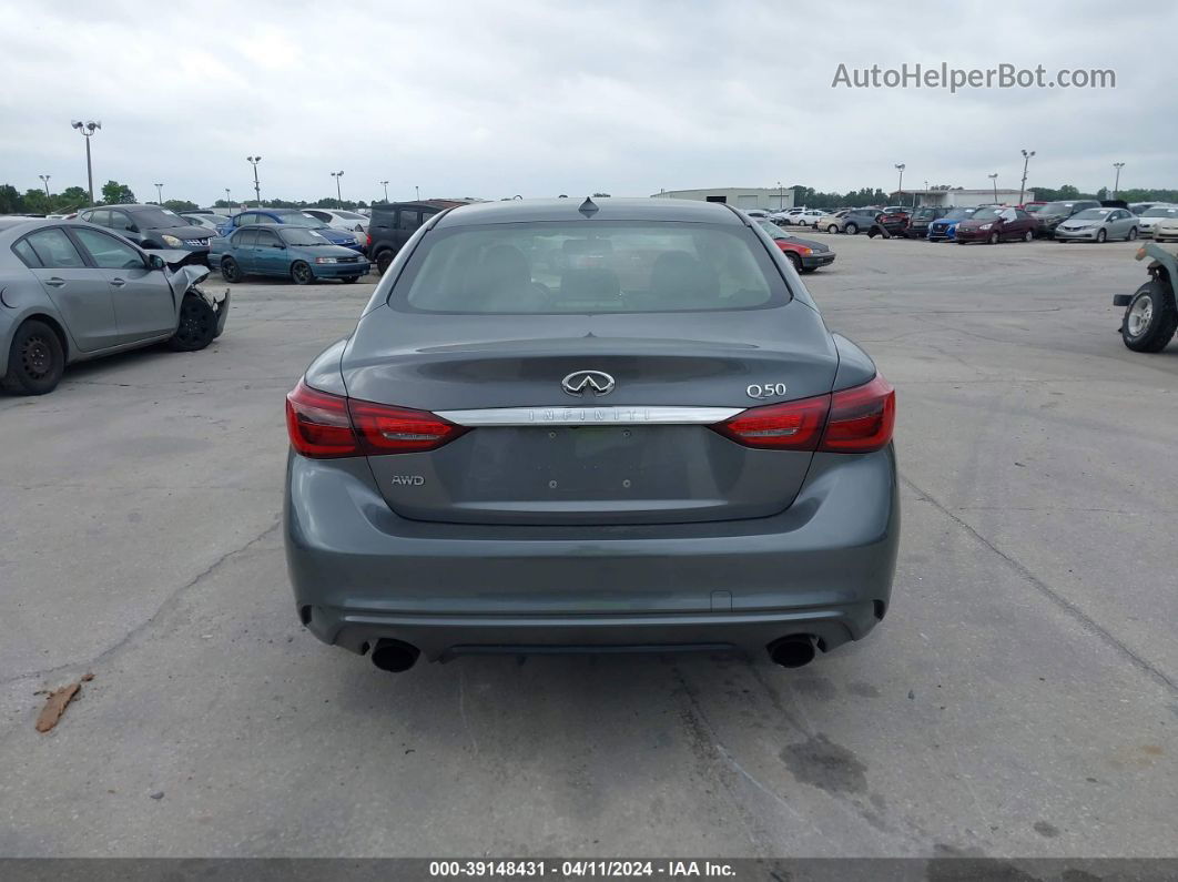 2018 Infiniti Q50 3.0t Luxe Gray vin: JN1EV7AR6JM432635