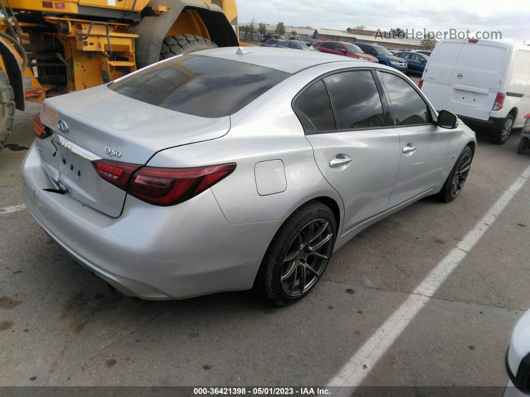 2018 Infiniti Q50 3.0t Luxe Silver vin: JN1EV7AR6JM436068