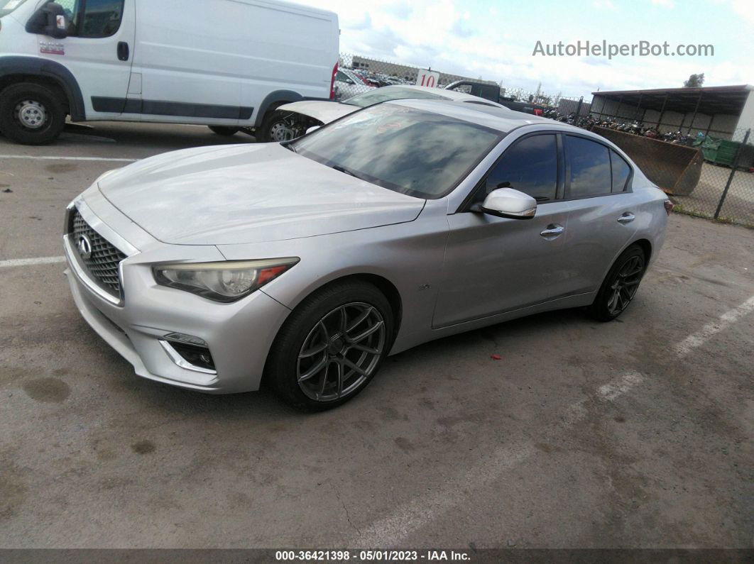 2018 Infiniti Q50 3.0t Luxe Silver vin: JN1EV7AR6JM436068