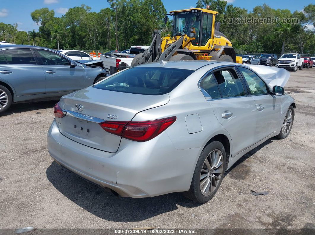 2018 Infiniti Q50 3.0t Luxe Silver vin: JN1EV7AR6JM436605