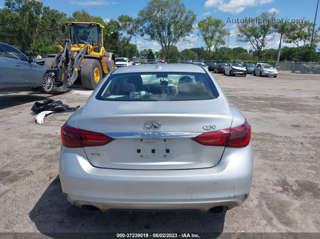 2018 Infiniti Q50 3.0t Luxe Silver vin: JN1EV7AR6JM436605