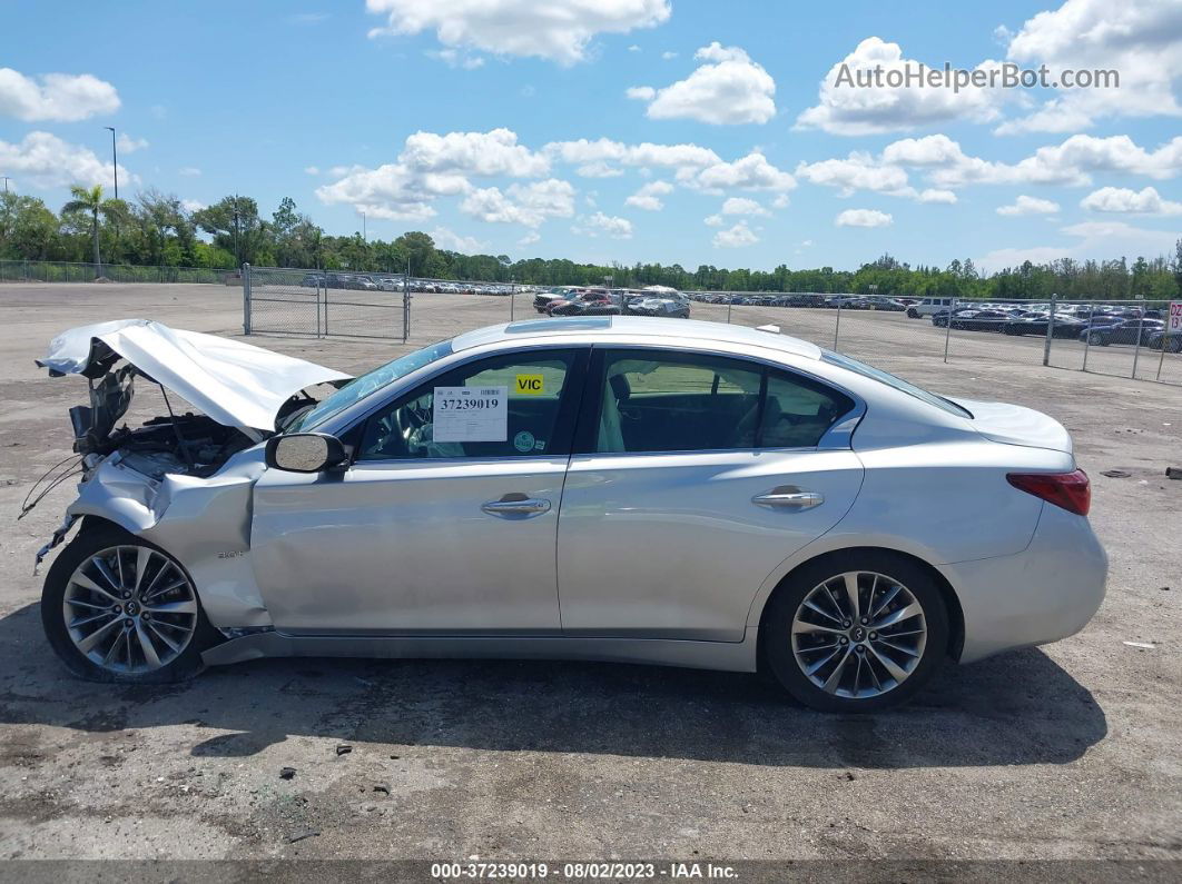 2018 Infiniti Q50 3.0t Luxe Silver vin: JN1EV7AR6JM436605