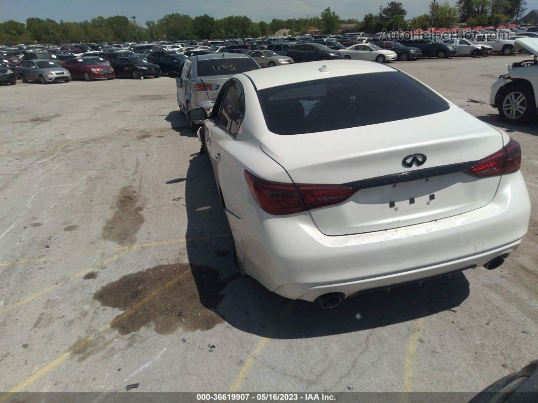 2018 Infiniti Q50 3.0t Luxe White vin: JN1EV7AR6JM437849