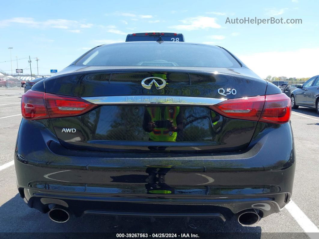 2018 Infiniti Q50 3.0t Luxe Черный vin: JN1EV7AR6JM438452