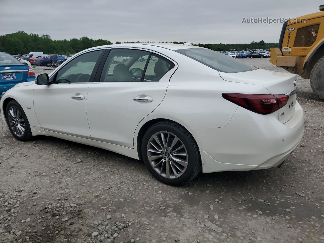 2018 Infiniti Q50 Luxe White vin: JN1EV7AR6JM439682