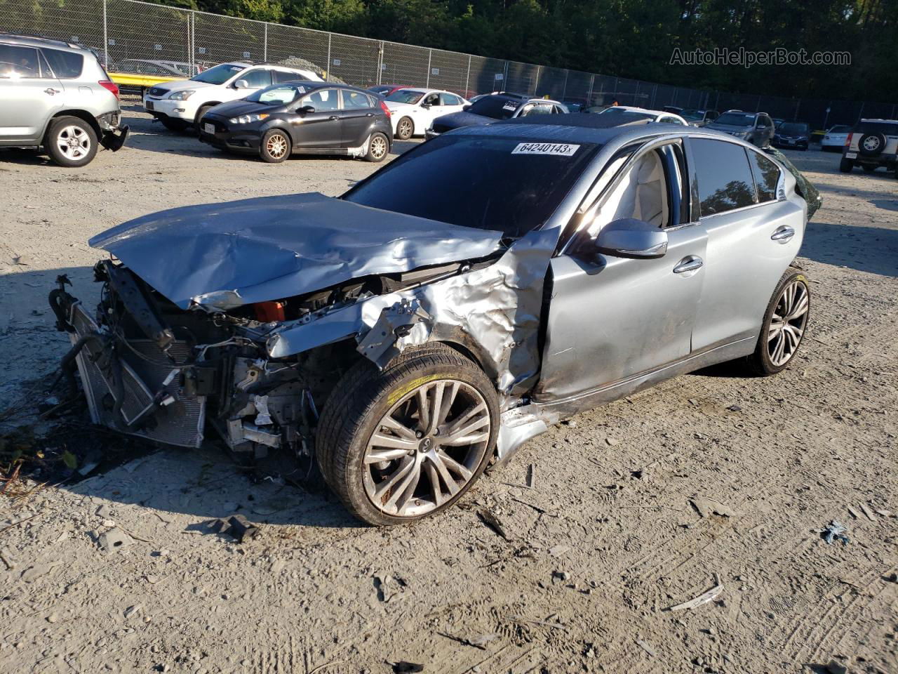 2018 Infiniti Q50 Luxe Gray vin: JN1EV7AR6JM440282