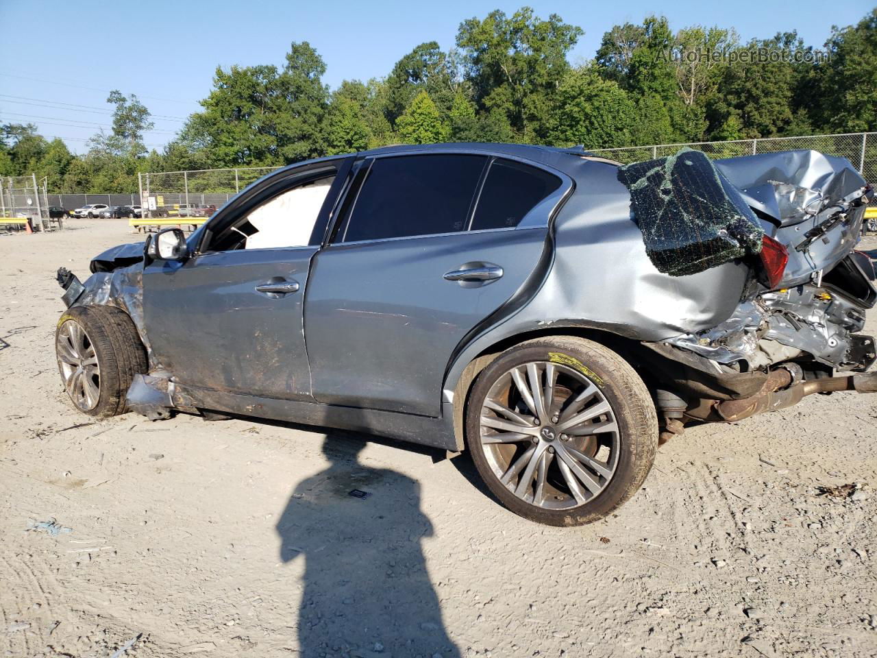 2018 Infiniti Q50 Luxe Gray vin: JN1EV7AR6JM440282