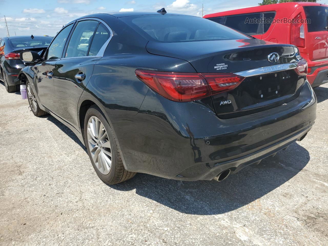 2018 Infiniti Q50 Luxe Черный vin: JN1EV7AR6JM442095