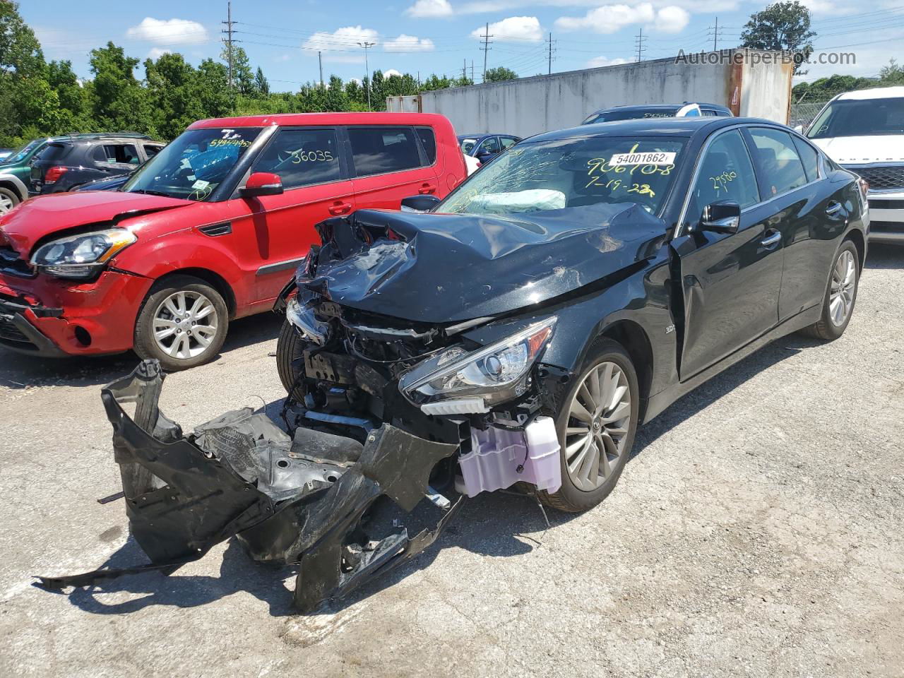 2018 Infiniti Q50 Luxe Black vin: JN1EV7AR6JM442095