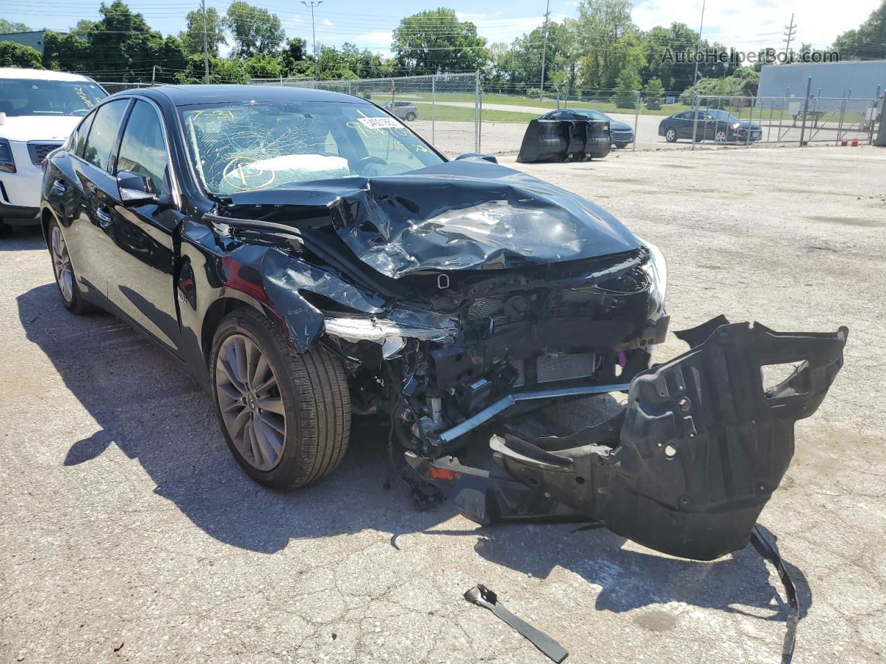 2018 Infiniti Q50 Luxe Black vin: JN1EV7AR6JM442095