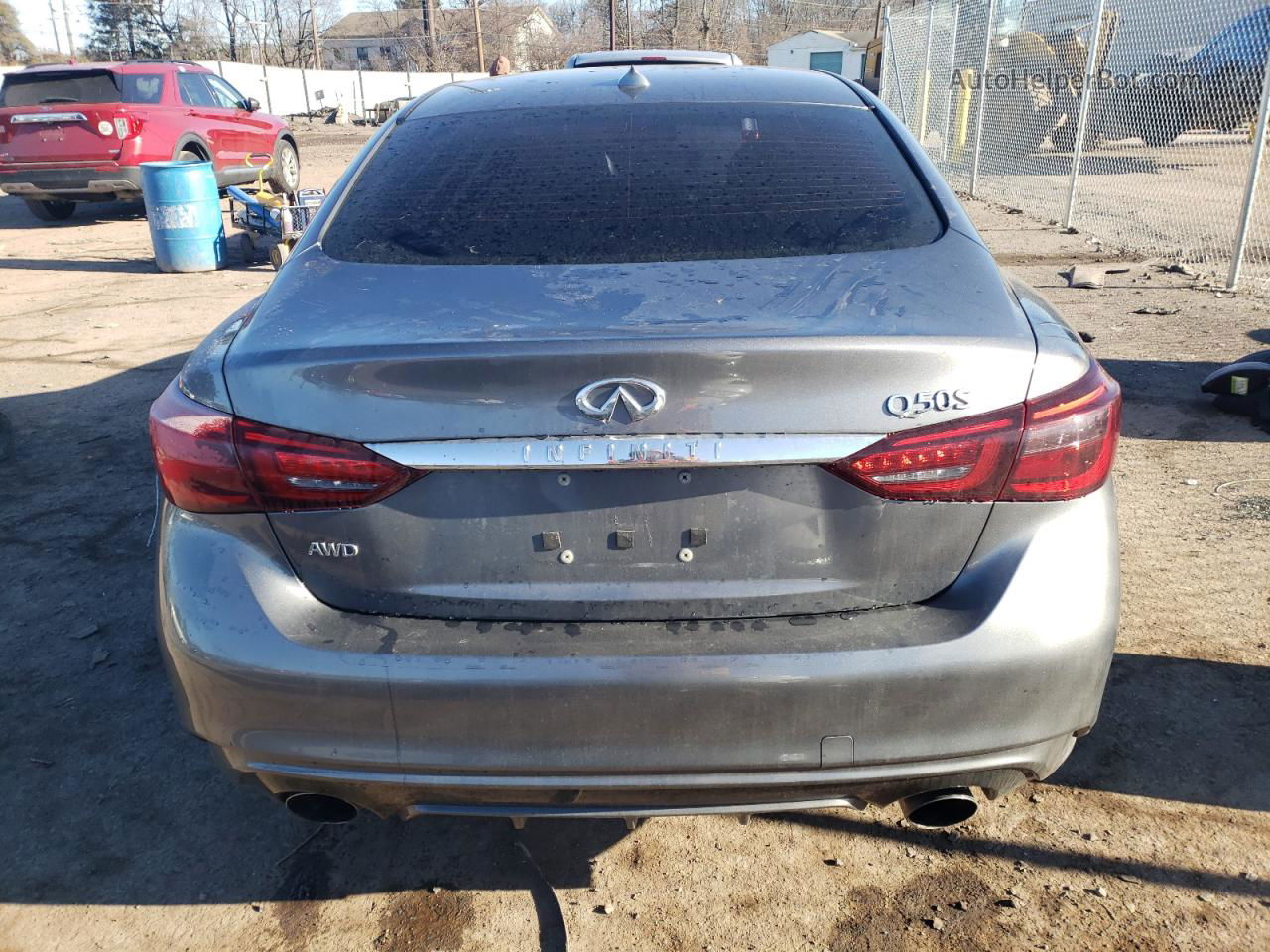 2018 Infiniti Q50 Luxe Серый vin: JN1EV7AR6JM443361