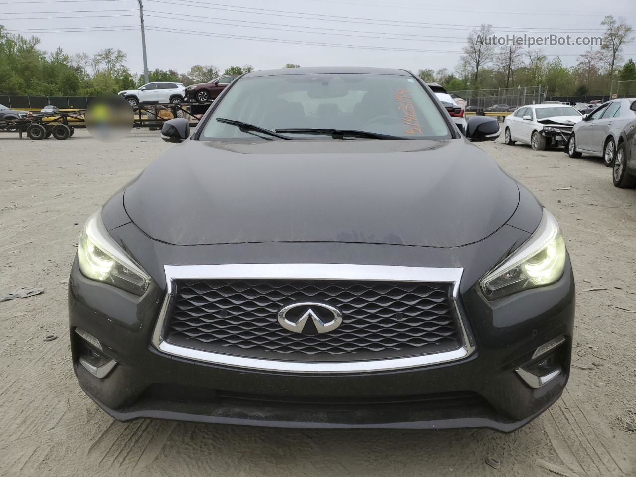 2018 Infiniti Q50 Luxe Черный vin: JN1EV7AR6JM443540